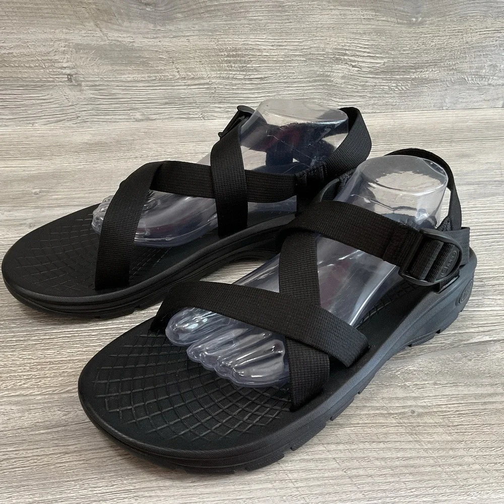 CHACO Z Volv Open Toe Ecotread Sport Comfort Sandals J105085 Black Men's Size 12